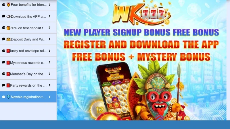 Free Bonus and Mystery Bonus for New & Old Members at WK777