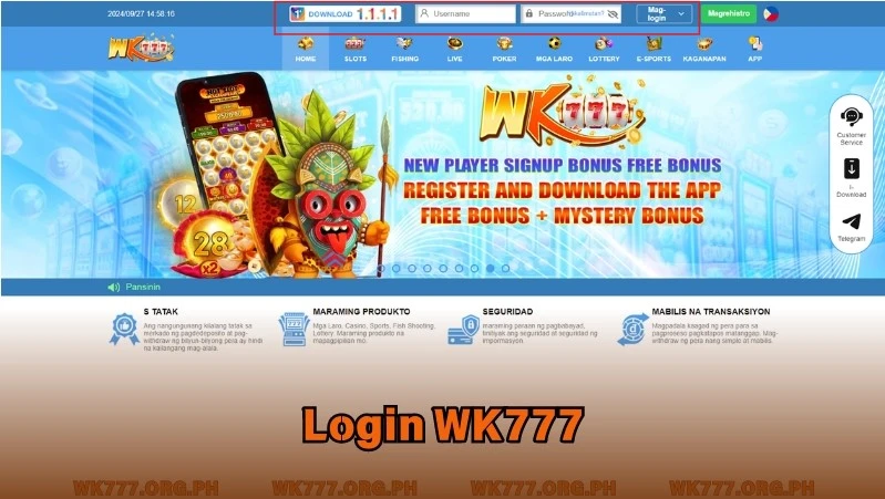 Login WK777